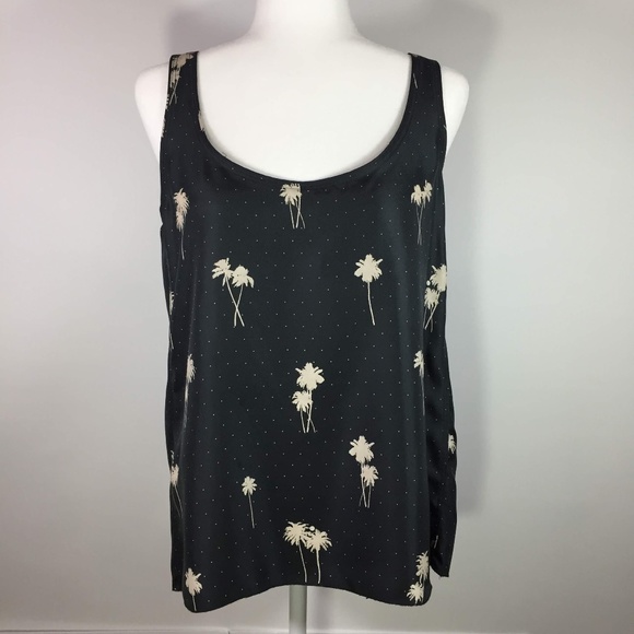 rag & bone Tops - Rag & Bone Natalie Silk Tank Gray and Cream Medium